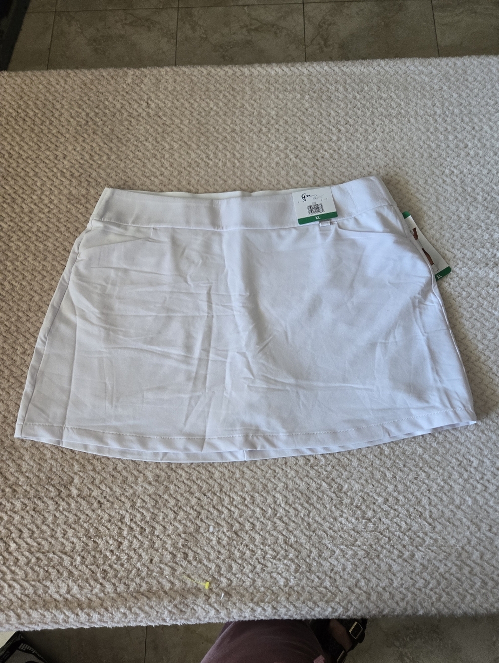 Greg Norman White Golf Skort XL NWT Stretch Athletic Tennis Skirt - Picture 9 of 10